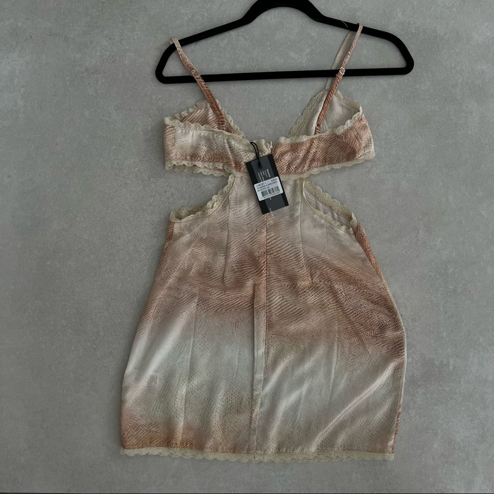 Lioness Cream Satin Mini Slip Dress - Picture 9 of 12